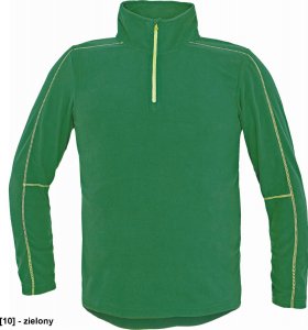 CERVA WELBURN - męska ciepła bluza oddychająca polarowa, miękka, oddychająca z wysokim kołnierzem - zielony 3XL 1