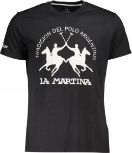 La Martina LA MARTINA CZARNY MĘSKI T-SHIRT Z KRÓTKIM RĘKAWEM L 1