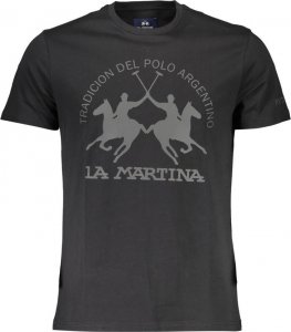 La Martina T-SHIRT MĘSKI Z KRÓTKIMI RĘKAWAMI LA MARTINA CZARNY L 1
