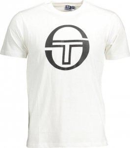 Sergio Tacchini T-SHIRT MĘSKI Z KRÓTKIM RĘKAWEM SERGIO TACCHINI BIAŁY L 1