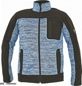 Kurtka męska CERVA TAMBO MAN - męska kurtka poliestrowa, dzianina melanżowa z softshell'em - niebieski XS 1