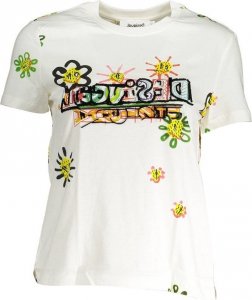 Desigual DESIGUAL DAMSKI T-SHIRT Z KRÓTKIM RĘKAWEM BIAŁY 2XL 1