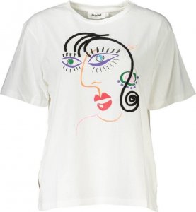 Desigual DESIGUAL DAMSKI T-SHIRT Z KRÓTKIM RĘKAWEM, BIAŁY 2XL 1