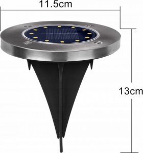 Maclean Lampa solarna najazdowa MCE318 LED IP44 12 SMD 4000K 5
