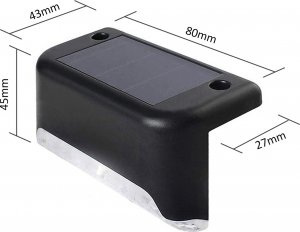 Oprawa schodowa Maclean Lampa solarna schodowa tarasowa MCE319 LED IP44 4000K czujnik zmierzchu 12