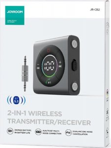 Transmiter FM Joyroom Transmiter FM / Odbiornik Bluetooth 5.3 AUX Joyroom JR-CB2 (szary) 5