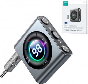 Transmiter FM Joyroom Transmiter FM / Odbiornik Bluetooth 5.3 AUX Joyroom JR-CB2 (szary) 9