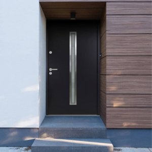 vidaXL vidaXL Drzwi wejściowe, antracytowe, 100x200 cm, aluminium 1
