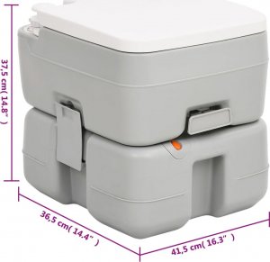 vidaXL vidaXL Przenośna toaleta turystyczna i pojemnik na wodę 10