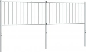 vidaXL vidaXL Metalowe wezgłowie, białe, 180 cm 2