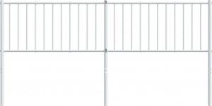 vidaXL vidaXL Metalowe wezgłowie, białe, 180 cm 3