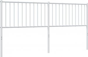 vidaXL vidaXL Metalowe wezgłowie, białe, 180 cm 5