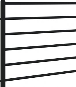 vidaXL vidaXL Metalowe wezgłowie, czarne, 200 cm 6