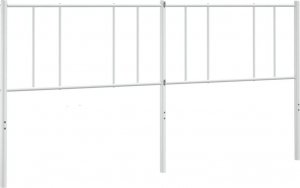 vidaXL vidaXL Metalowe wezgłowie, białe, 180 cm 2