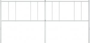 vidaXL vidaXL Metalowe wezgłowie, białe, 180 cm 4