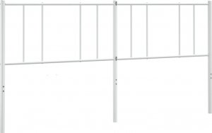 vidaXL vidaXL Metalowe wezgłowie, białe, 200 cm 2