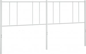 vidaXL vidaXL Metalowe wezgłowie, białe, 200 cm 5