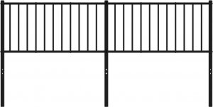 vidaXL vidaXL Metalowe wezgłowie, czarne, 180 cm 3