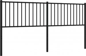 vidaXL vidaXL Metalowe wezgłowie, czarne, 180 cm 5