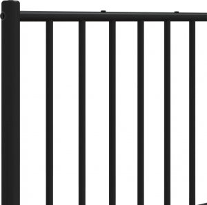 vidaXL vidaXL Metalowe wezgłowie, czarne, 180 cm 6