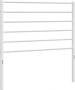 vidaXL vidaXL Metalowe wezgłowie, białe, 100 cm 2