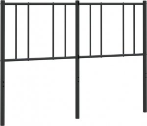 vidaXL vidaXL Metalowe wezgłowie, czarne, 140 cm 2