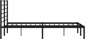 vidaXL vidaXL Metalowa rama łóżka z wezgłowiem, czarna, 140x190 cm 7