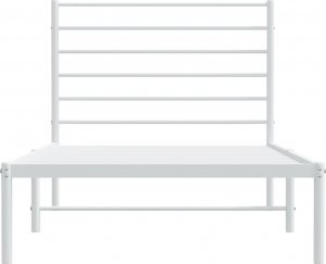 vidaXL vidaXL Metalowa rama łóżka z wezgłowiem, biała, 80x200 cm 6