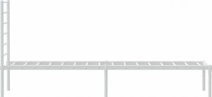 vidaXL vidaXL Metalowa rama łóżka z wezgłowiem, biała, 90x200 cm 7