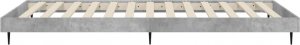 vidaXL vidaXL Rama łóżka, szarość betonu, 75x190 cm, materiał drewnopochodny 7