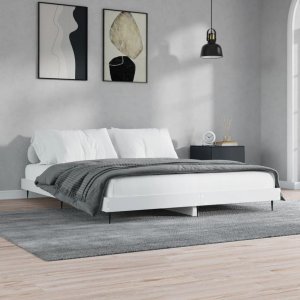 vidaXL vidaXL Rama łóżka, biała, 160x200 cm, materiał drewnopochodny 1
