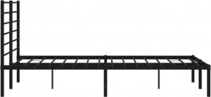 vidaXL vidaXL Metalowa rama łóżka z wezgłowiem, czarna, 135x190 cm 7