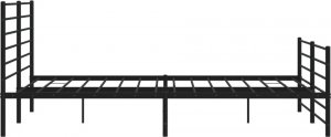 vidaXL vidaXL Metalowa rama łóżka z wezgłowiem i zanóżkiem, czarna, 183x213cm 7