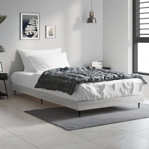 vidaXL vidaXL Rama łóżka, szary dąb sonoma, 100x200cm materiał drewnopochodny 1