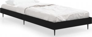 vidaXL vidaXL Rama łóżka, czarna, 75x190 cm, materiał drewnopochodny 2