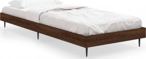 vidaXL vidaXL Rama łóżka, brązowy dąb, 75x190 cm, materiał drewnopochodny 2
