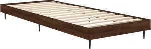 vidaXL vidaXL Rama łóżka, brązowy dąb, 75x190 cm, materiał drewnopochodny 5
