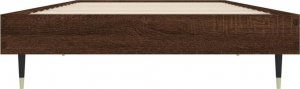 vidaXL vidaXL Rama łóżka, brązowy dąb, 75x190 cm, materiał drewnopochodny 6