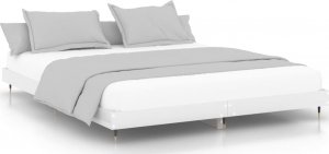 vidaXL vidaXL Rama łóżka, biała, połysk, 120x200 cm, materiał drewnopochodny 2