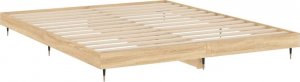 vidaXL vidaXL Rama łóżka, dąb sonoma, 120x200 cm, materiał drewnopochodny 5