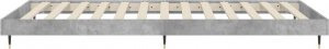 vidaXL vidaXL Rama łóżka, szarość betonu, 100x200 cm, materiał drewnopochodny 7