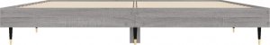 vidaXL vidaXL Rama łóżka, szary dąb sonoma, 135x190cm materiał drewnopochodny 6