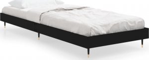 vidaXL vidaXL Rama łóżka, czarna, 75x190 cm, materiał drewnopochodny 2