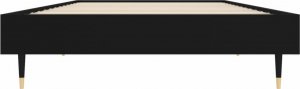 vidaXL vidaXL Rama łóżka, czarna, 75x190 cm, materiał drewnopochodny 6