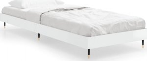vidaXL vidaXL Rama łóżka, biała, połysk, 75x190 cm, materiał drewnopochodny 2