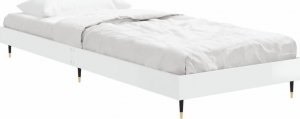 vidaXL vidaXL Rama łóżka, biała, połysk, 75x190 cm, materiał drewnopochodny 4