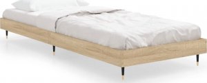 vidaXL vidaXL Rama łóżka, dąb sonoma, 75x190 cm, materiał drewnopochodny 2