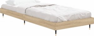 vidaXL vidaXL Rama łóżka, dąb sonoma, 75x190 cm, materiał drewnopochodny 4