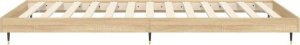 vidaXL vidaXL Rama łóżka, dąb sonoma, 75x190 cm, materiał drewnopochodny 7