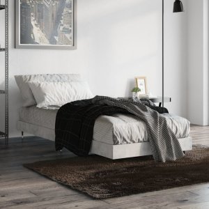 vidaXL vidaXL Rama łóżka, szarość betonu, 75x190 cm, materiał drewnopochodny 1